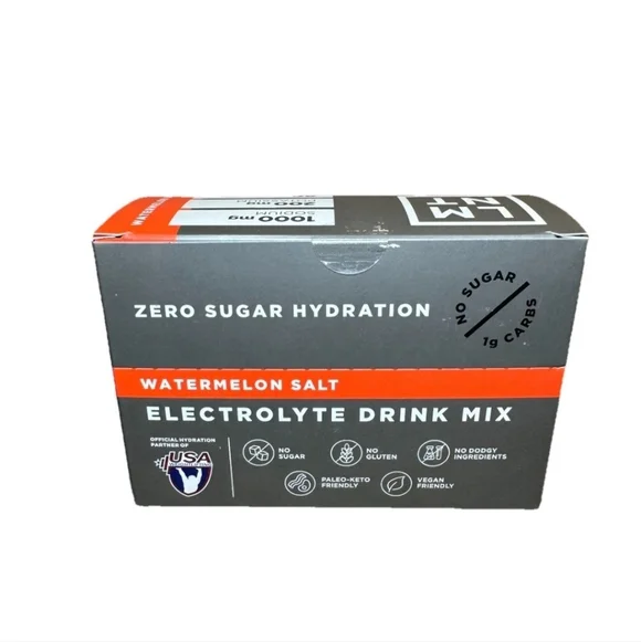 LMNT Electrolyte Drink Mix Packets, Watermelon Salt, 116 EA - Picture 2 of 9